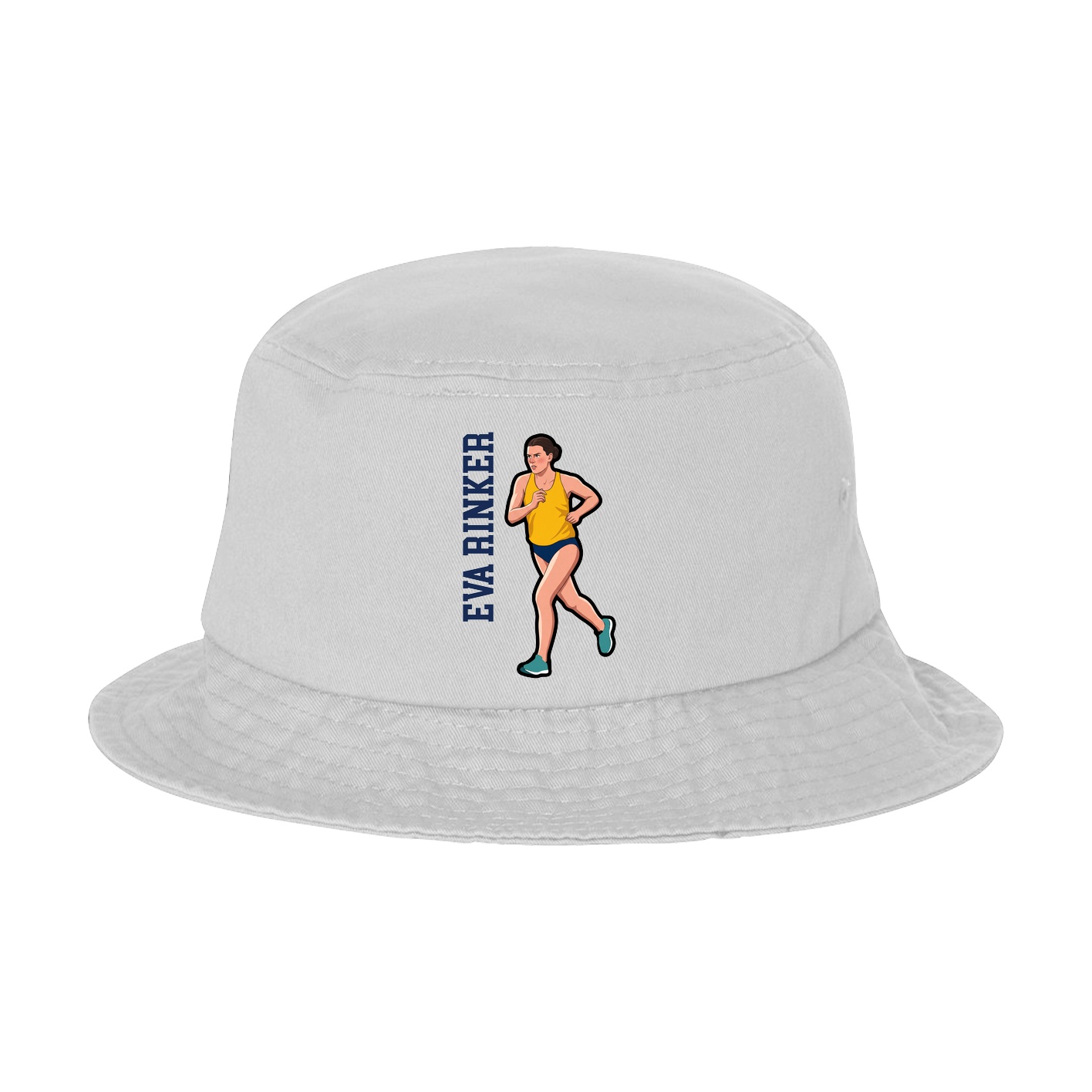Bucket Cap — Name Vertical in White