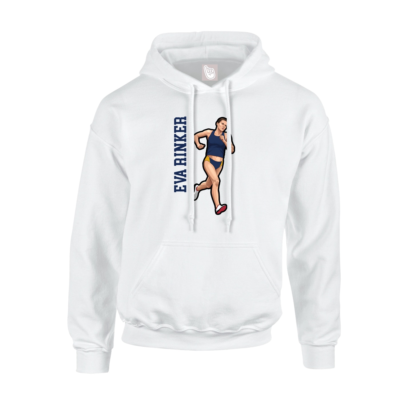 Youth Hoodie — Name Vertical in White