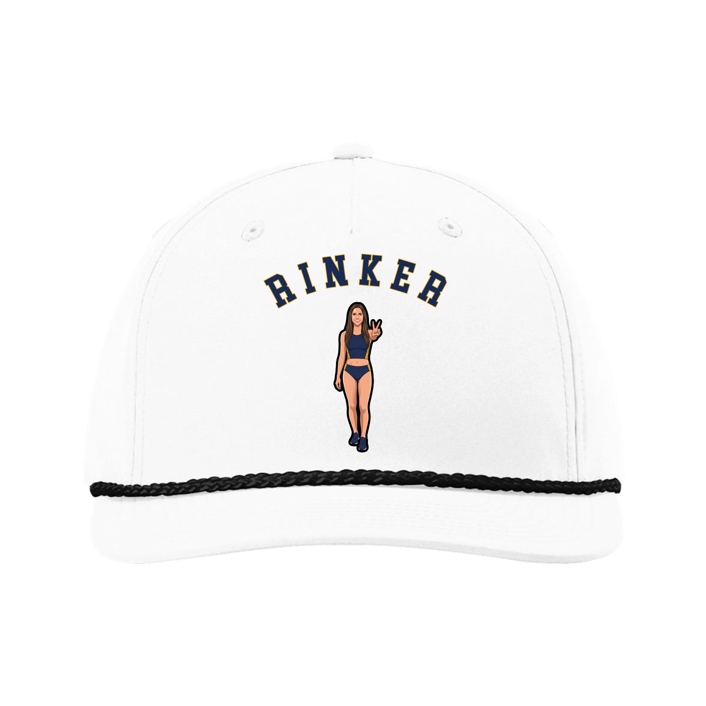 Five-Panel Classic Rope Cap — Shirsey Arch in White