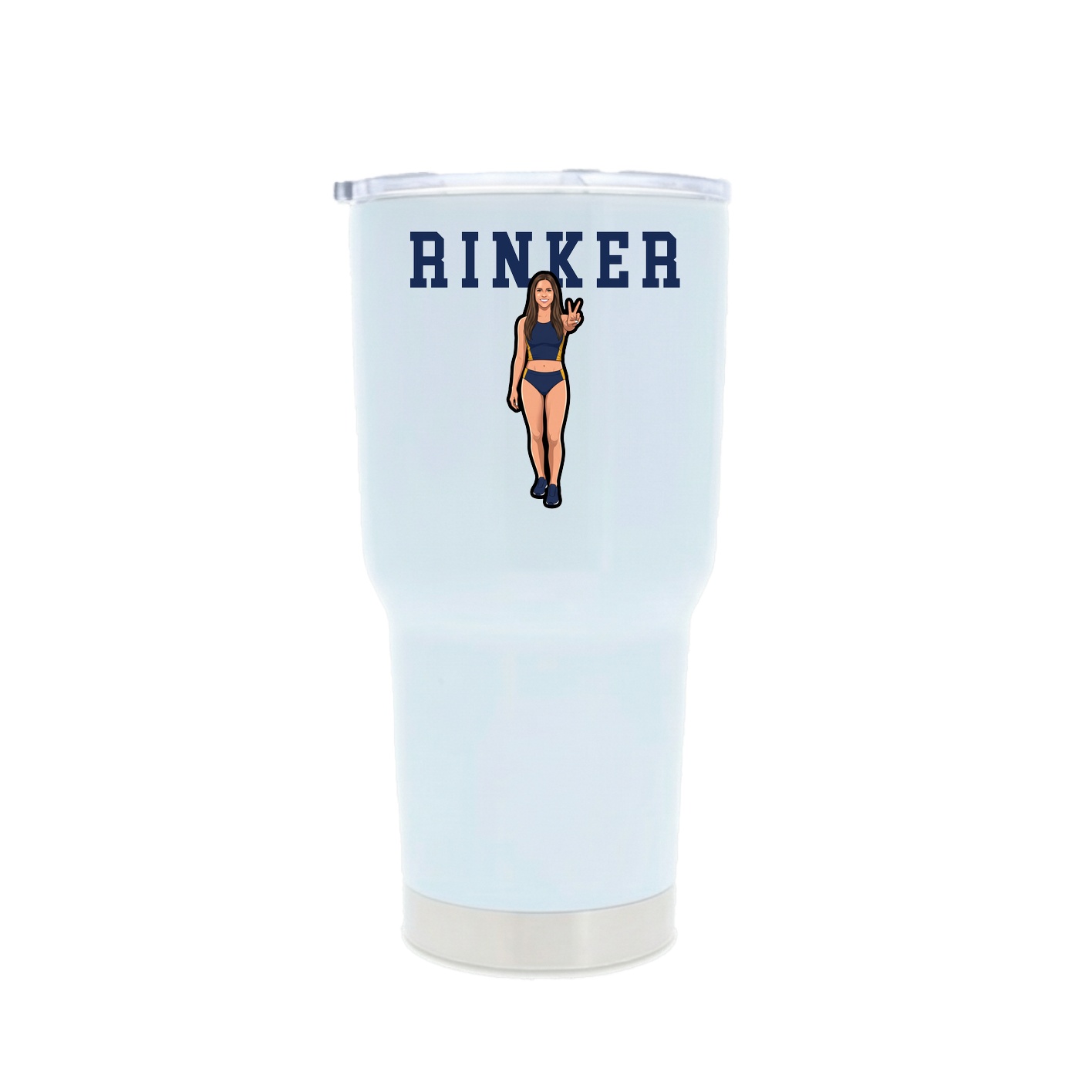 30oz Stainless Steel Tumbler — Shirsey in White