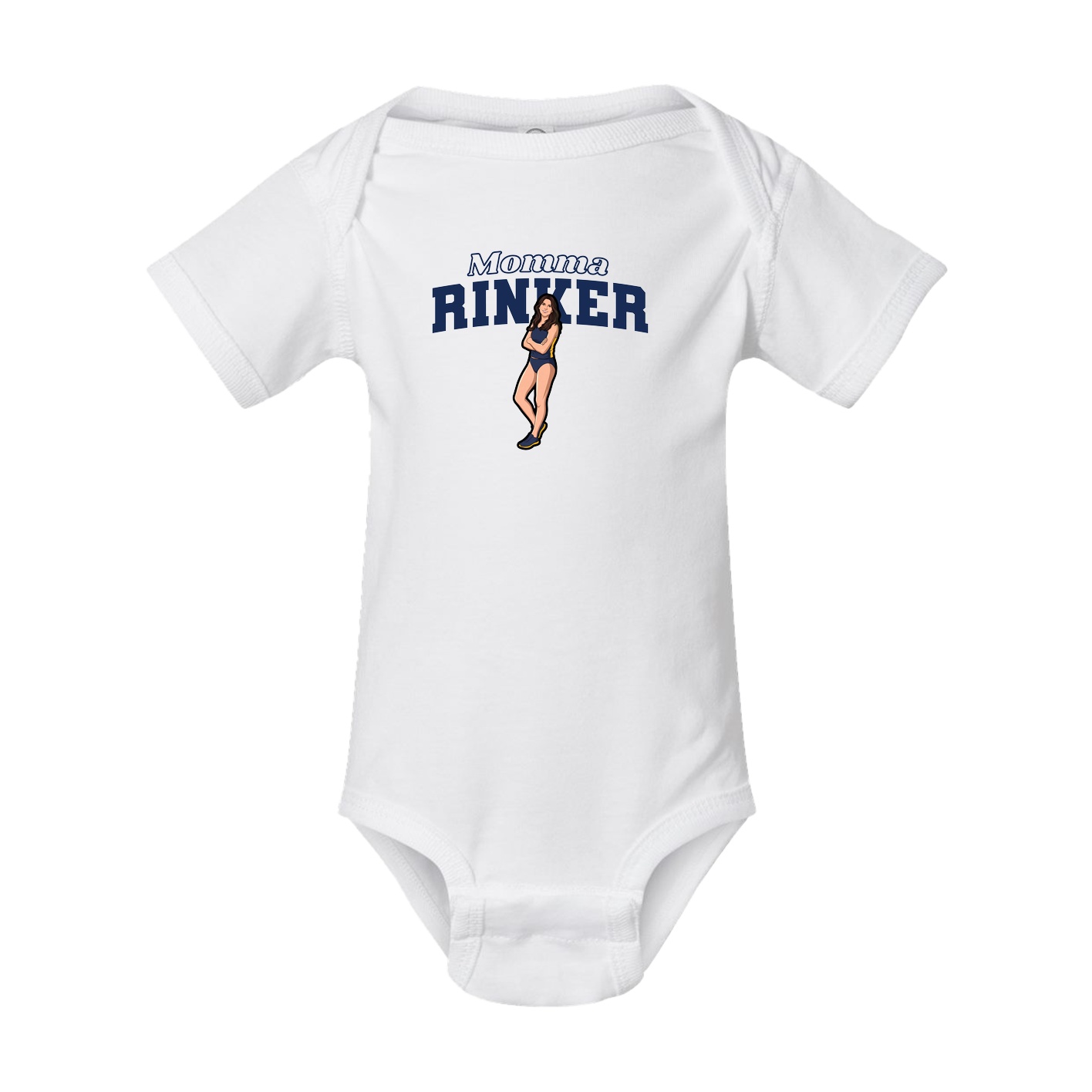 Baby Onesie — Mothers Day Block in White