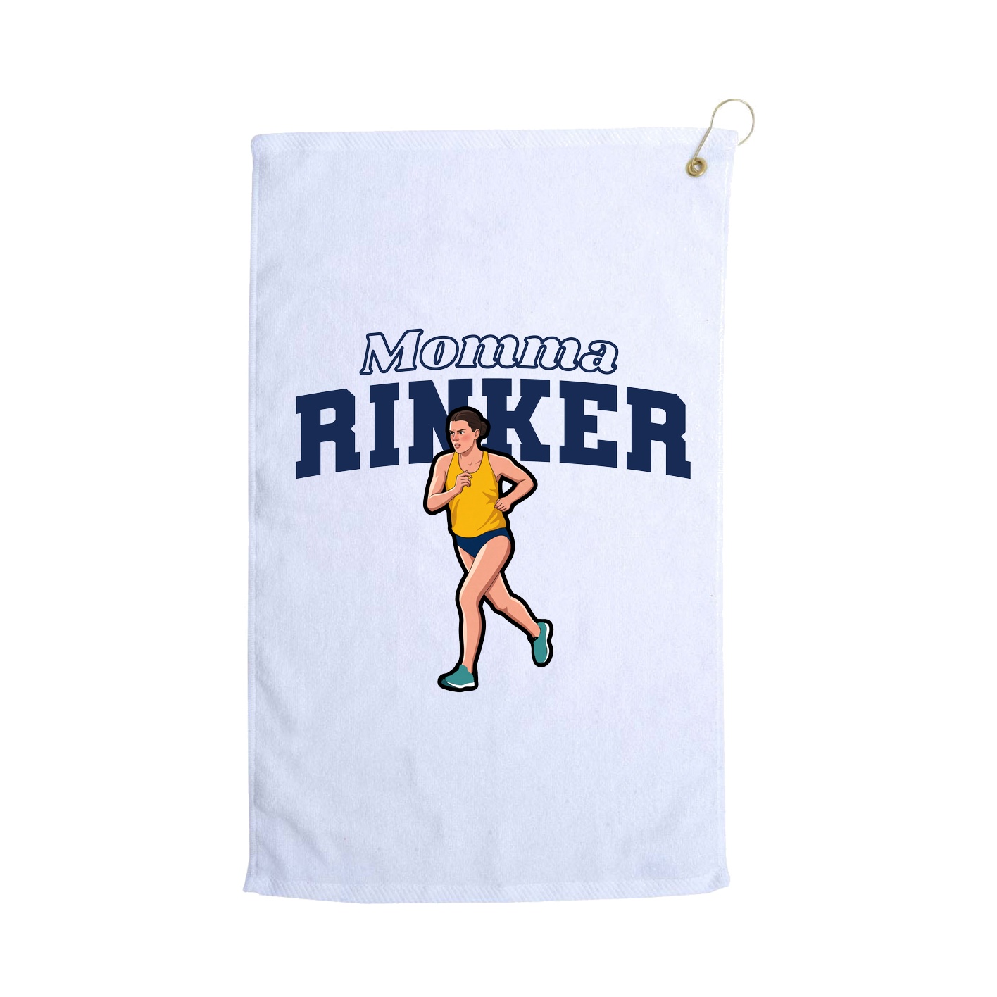 Golf Towel — Mothers Day Block in White