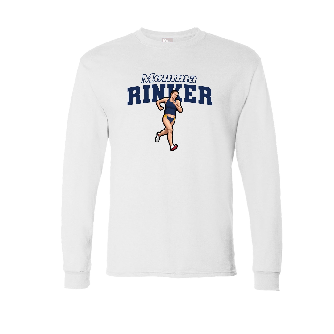 Long Sleeve Tee — Mothers Day Block in White