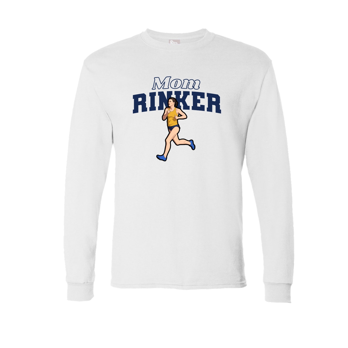 Long Sleeve Tee — Mothers Day Block in White