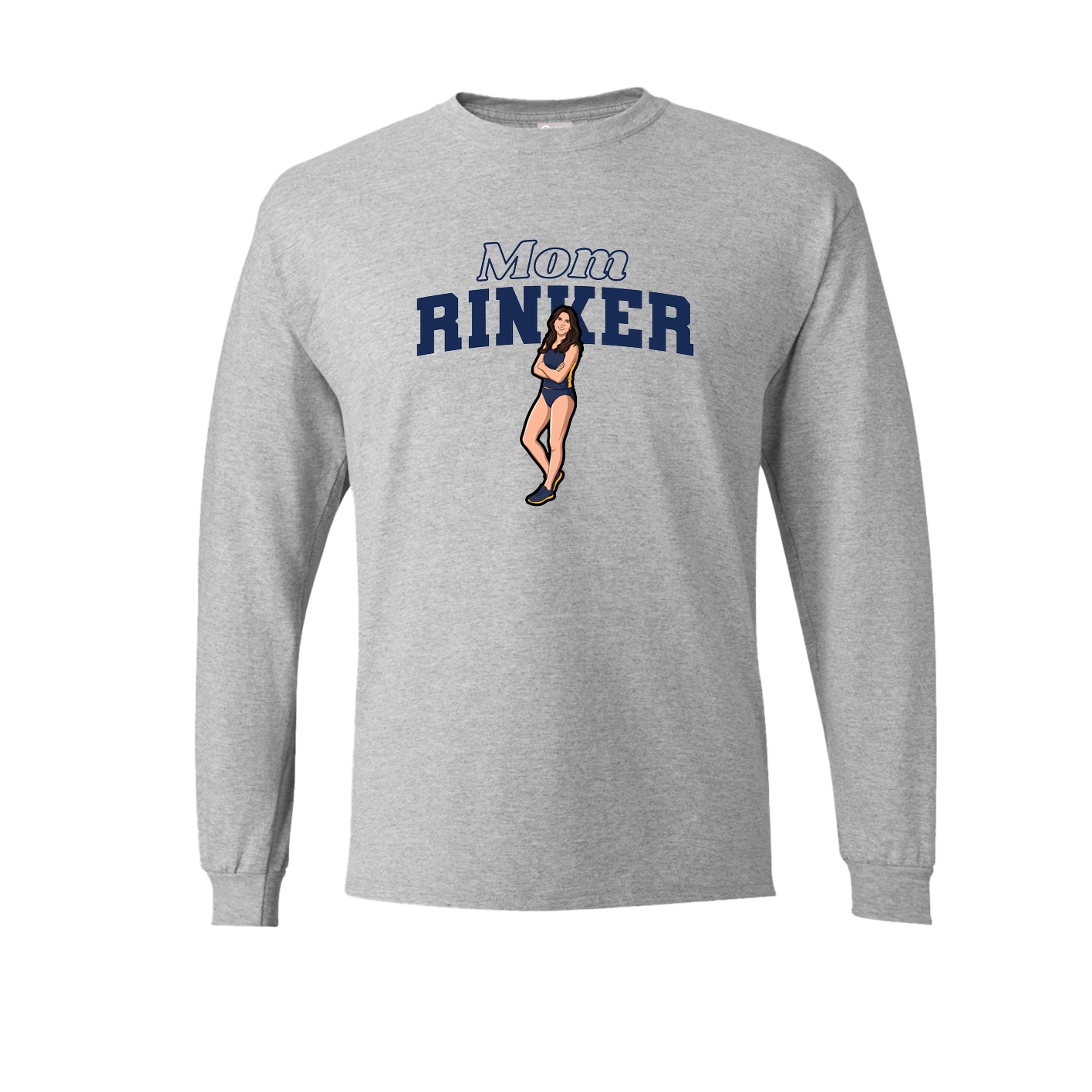 Long Sleeve Tee — Mothers Day Block in Grey