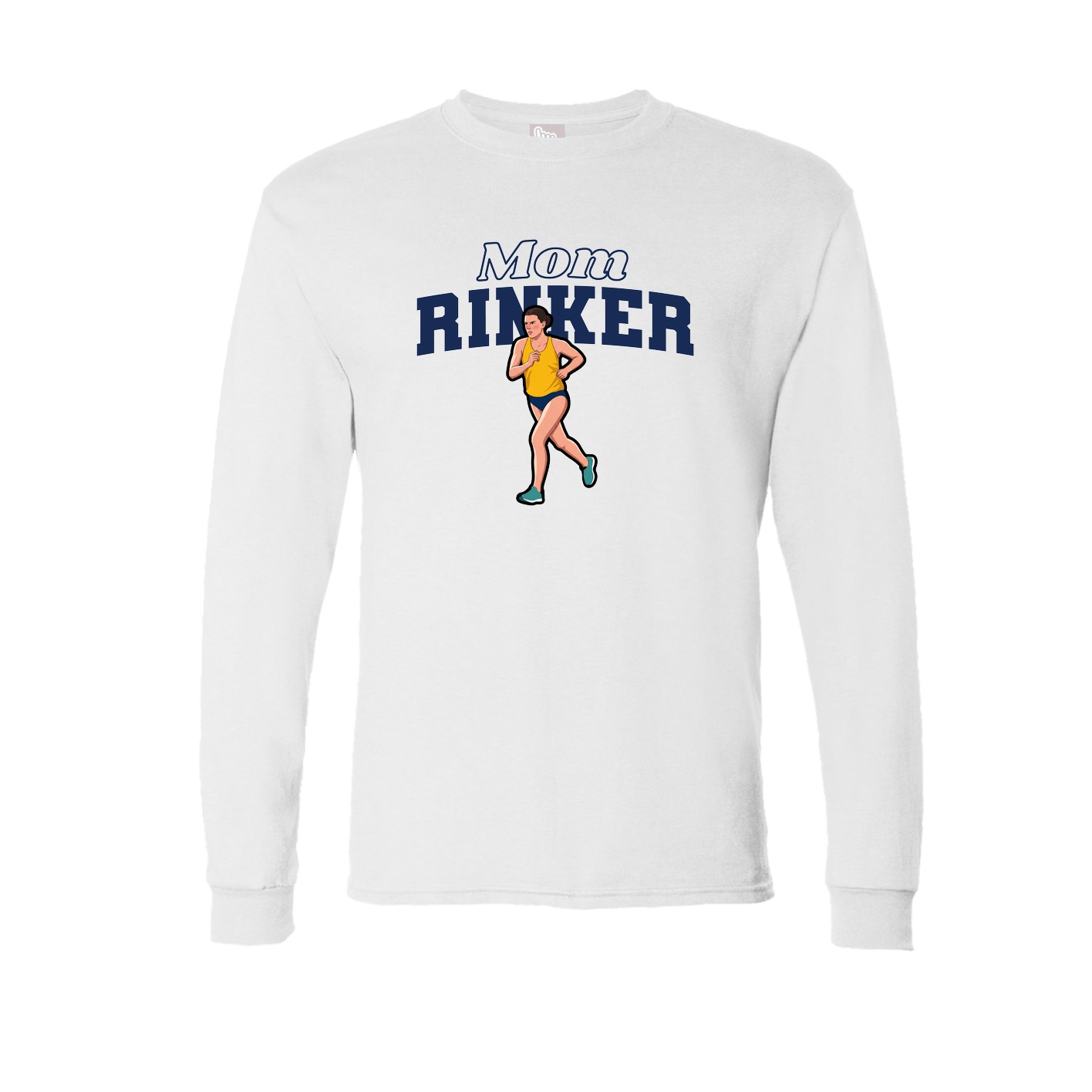 Long Sleeve Tee — Mothers Day Block in White