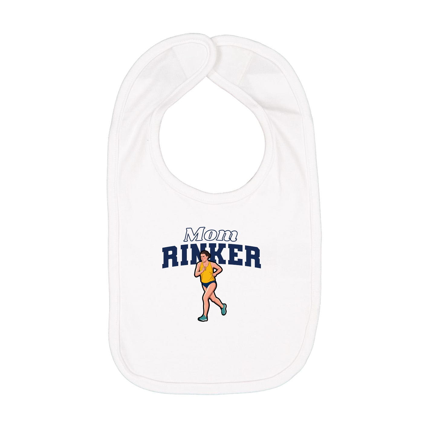 Infant Bib — Mothers Day Block in White