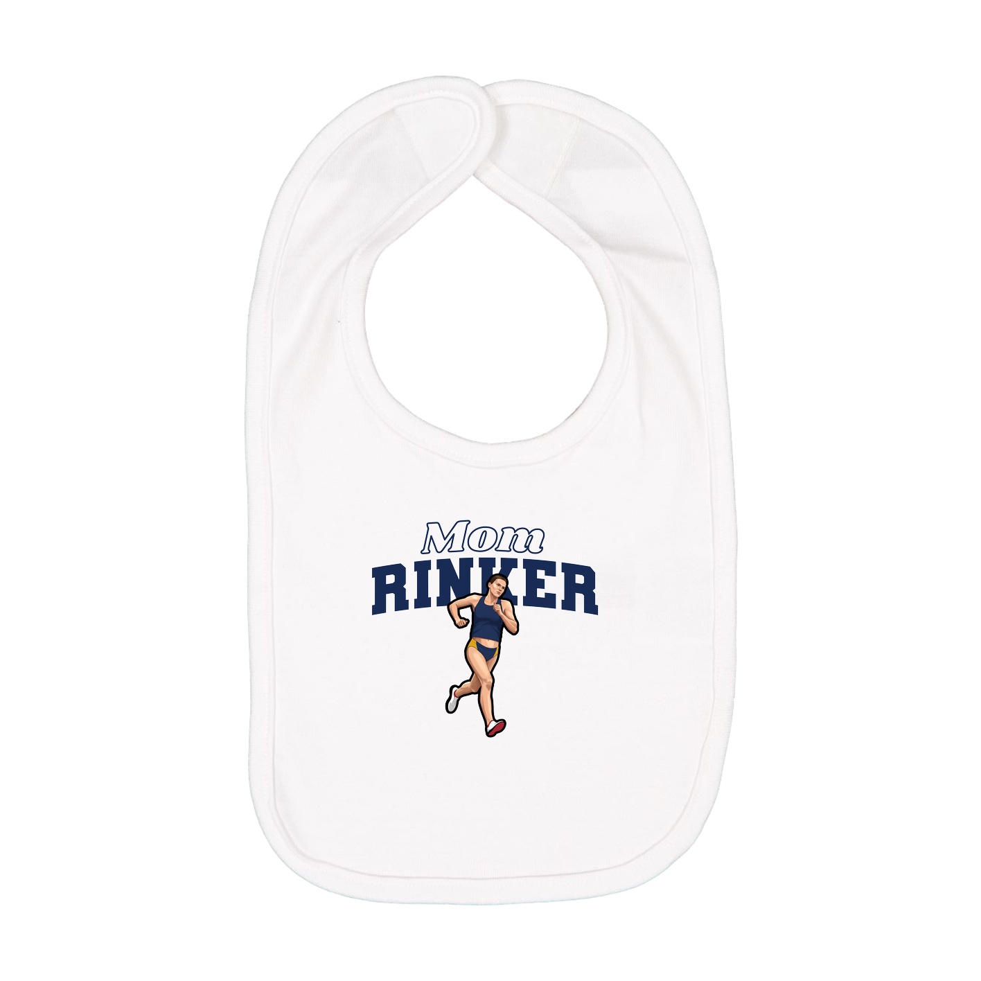 Infant Bib — Mothers Day Block in White