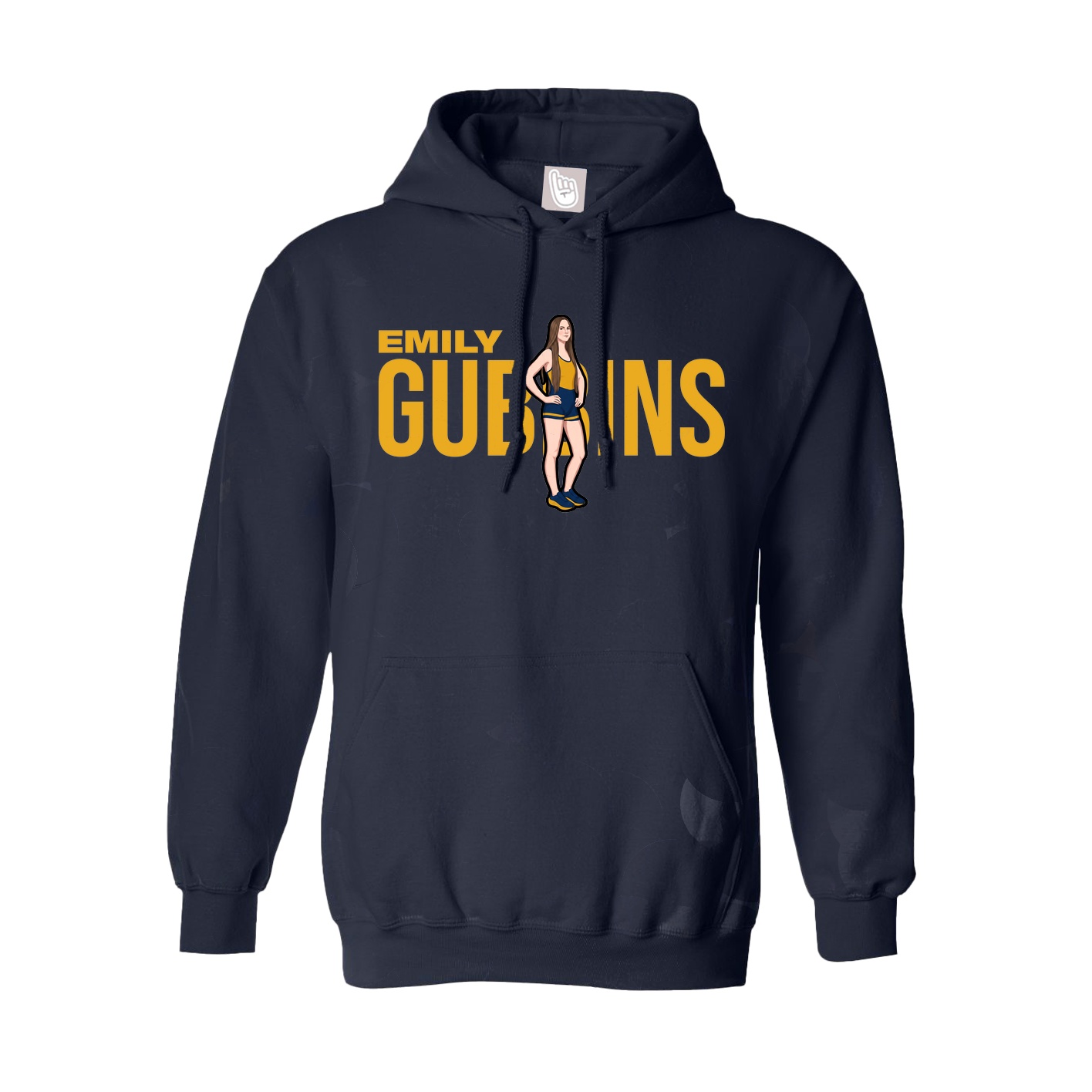 Youth Hoodie — Player Name in Navy