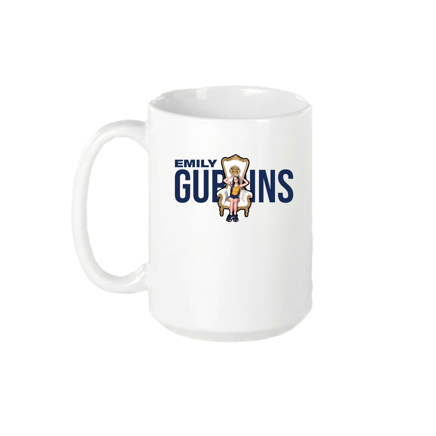 15oz Coffee Mug — Player Name in White