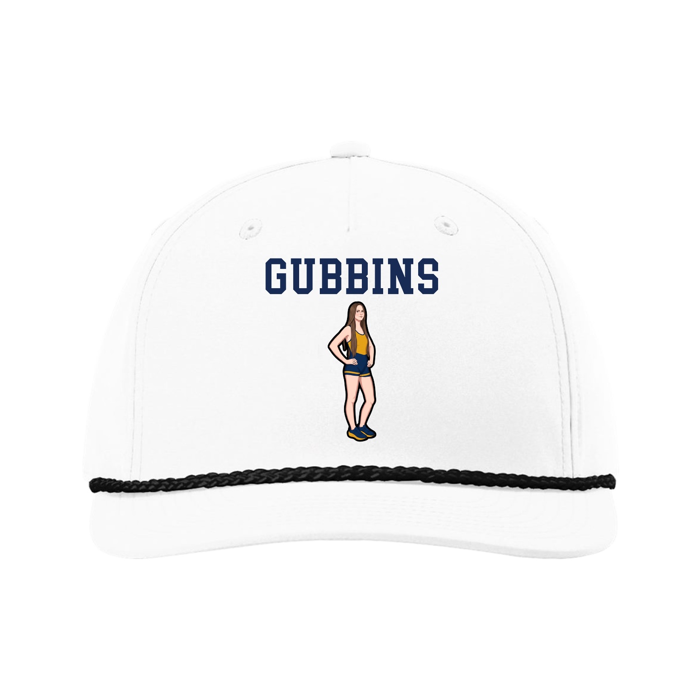 Five-Panel Classic Rope Cap — Shirsey in White