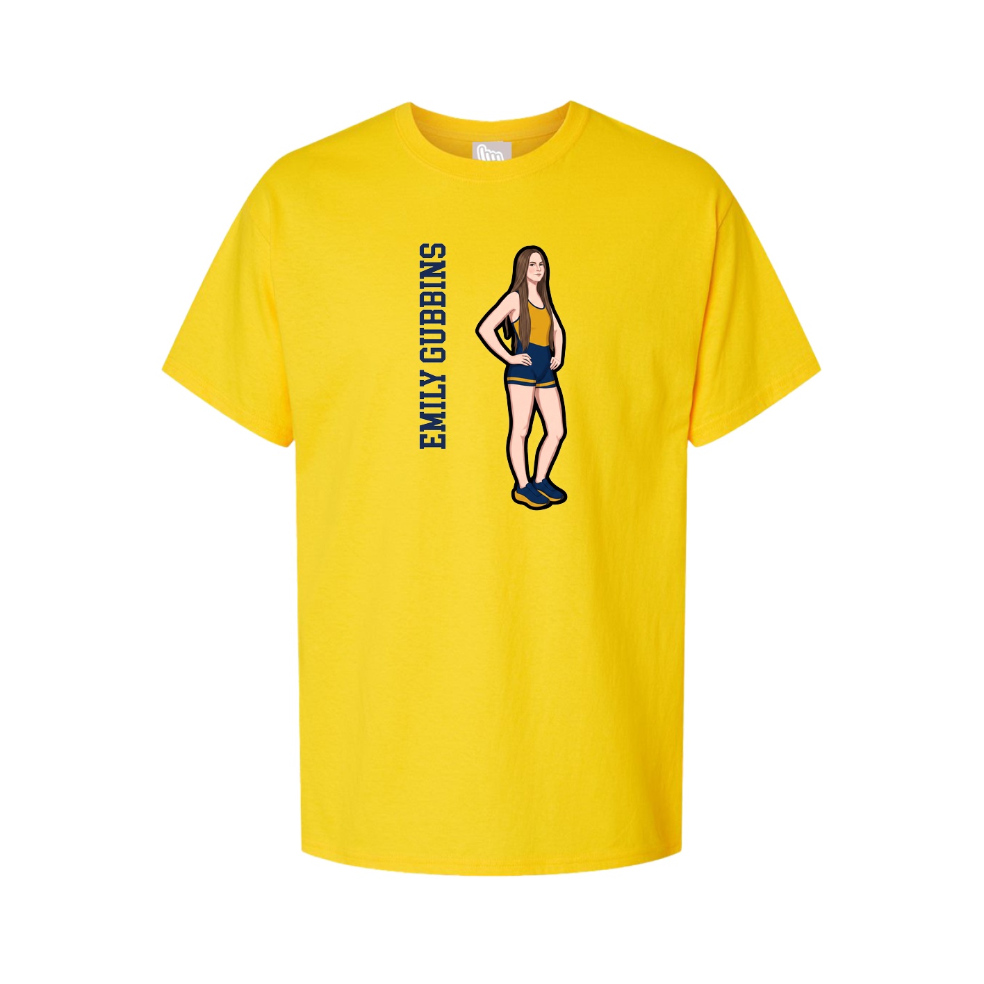Tee — Name Vertical in Gold