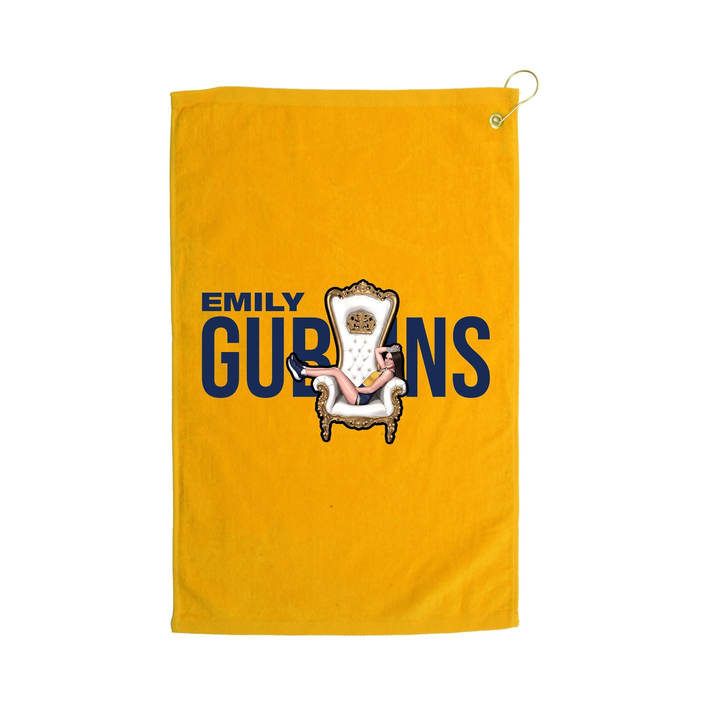 Golf Towel — Player Name in Gold