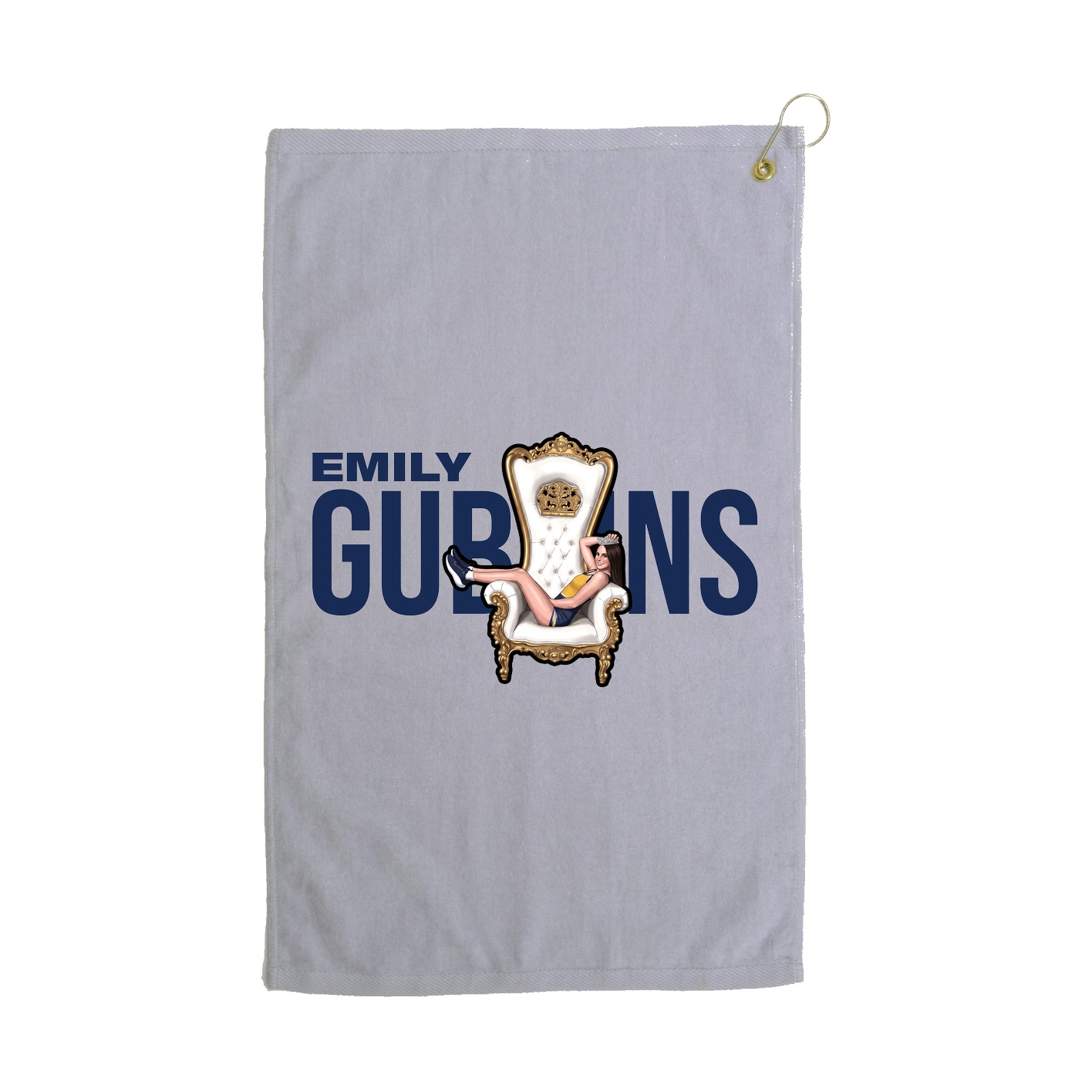 Golf Towel — Player Name in Grey