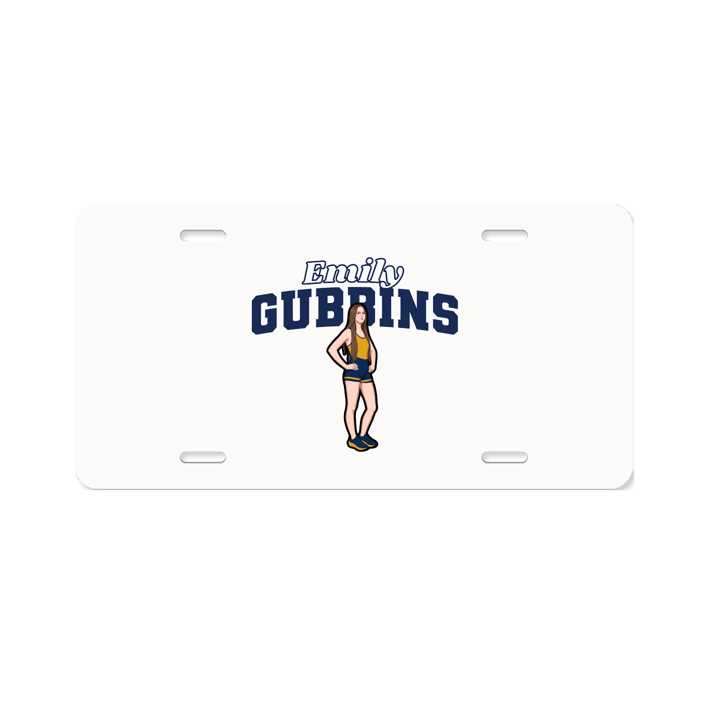 License Plate — Name Arch in Classic