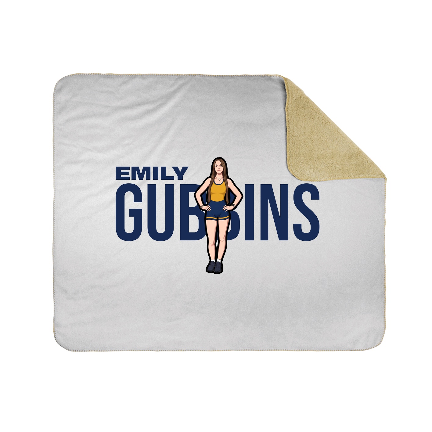 Throw Blanket — Player Name in White