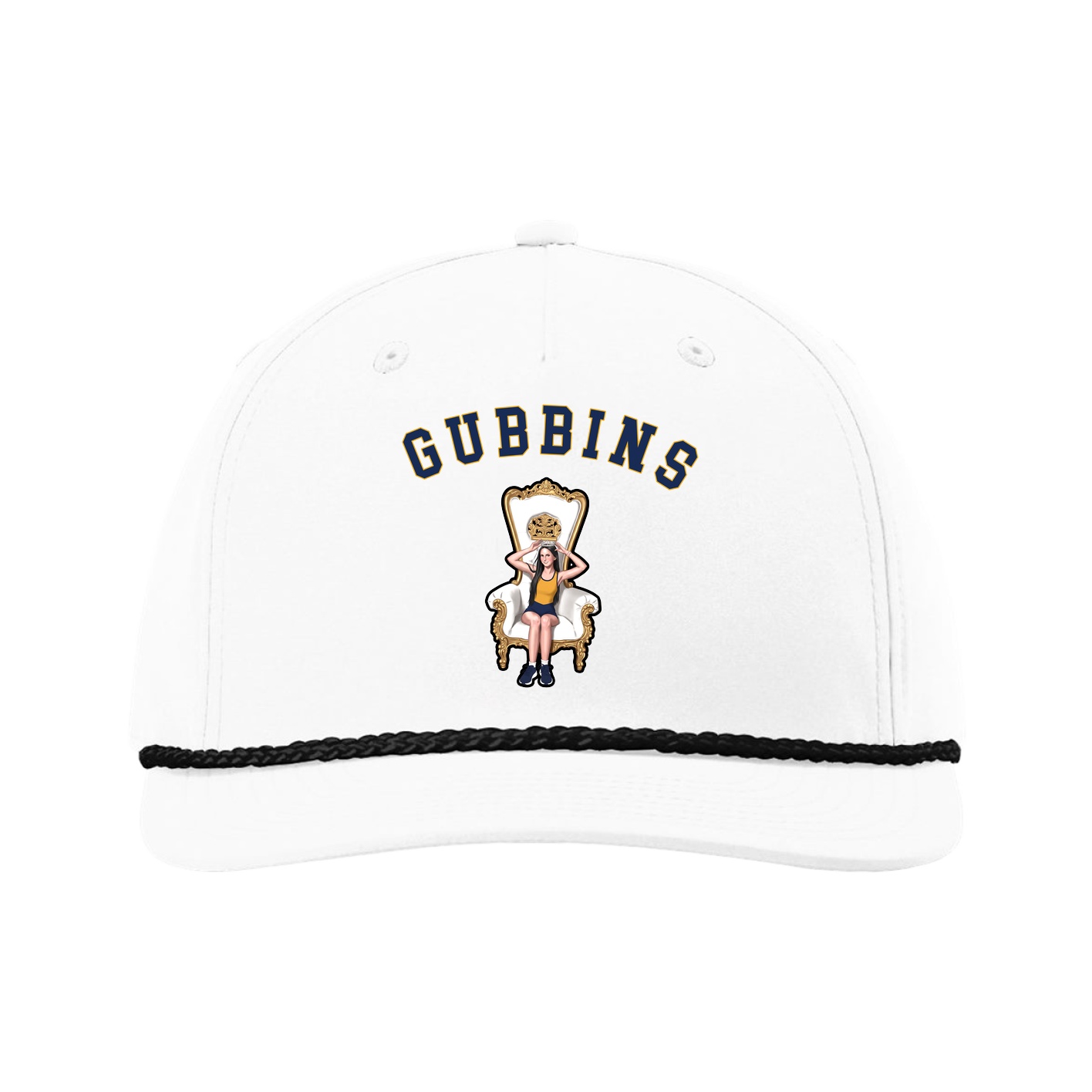 Five-Panel Classic Rope Cap — Shirsey Arch in White