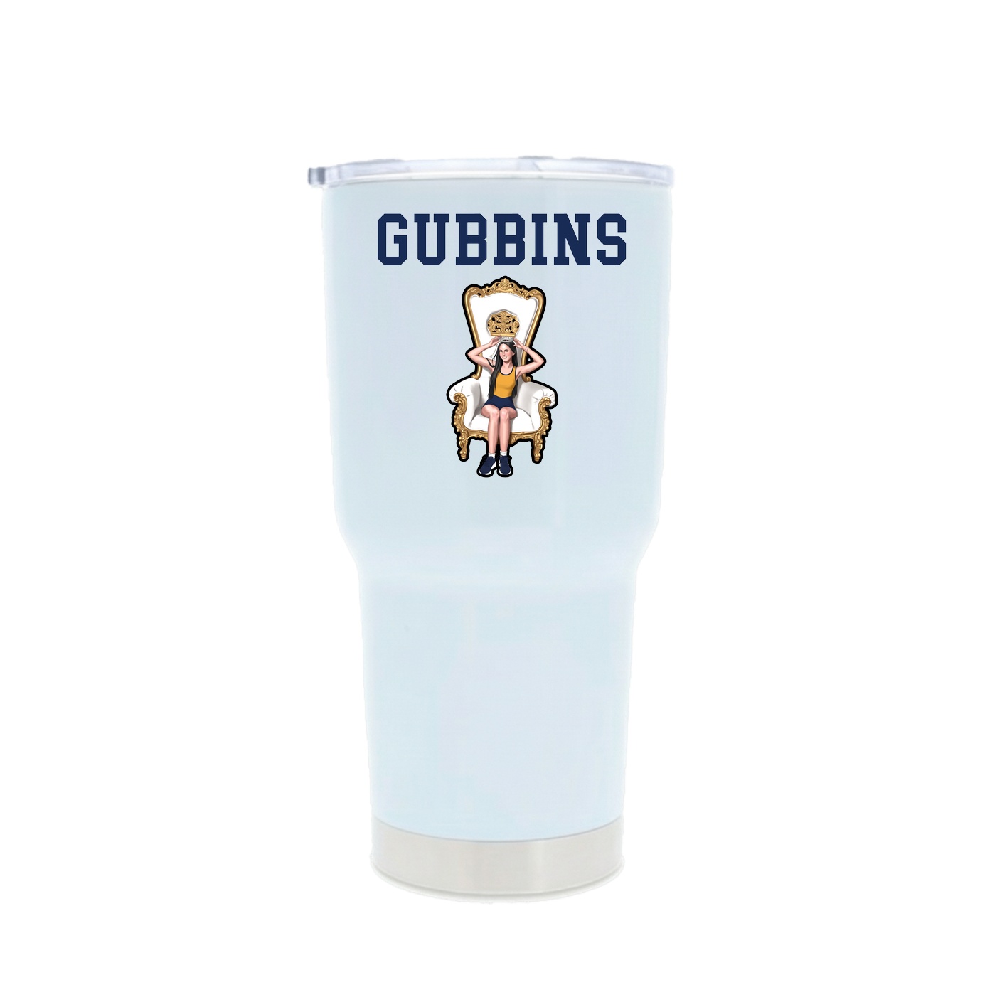 30oz Stainless Steel Tumbler — Shirsey in White