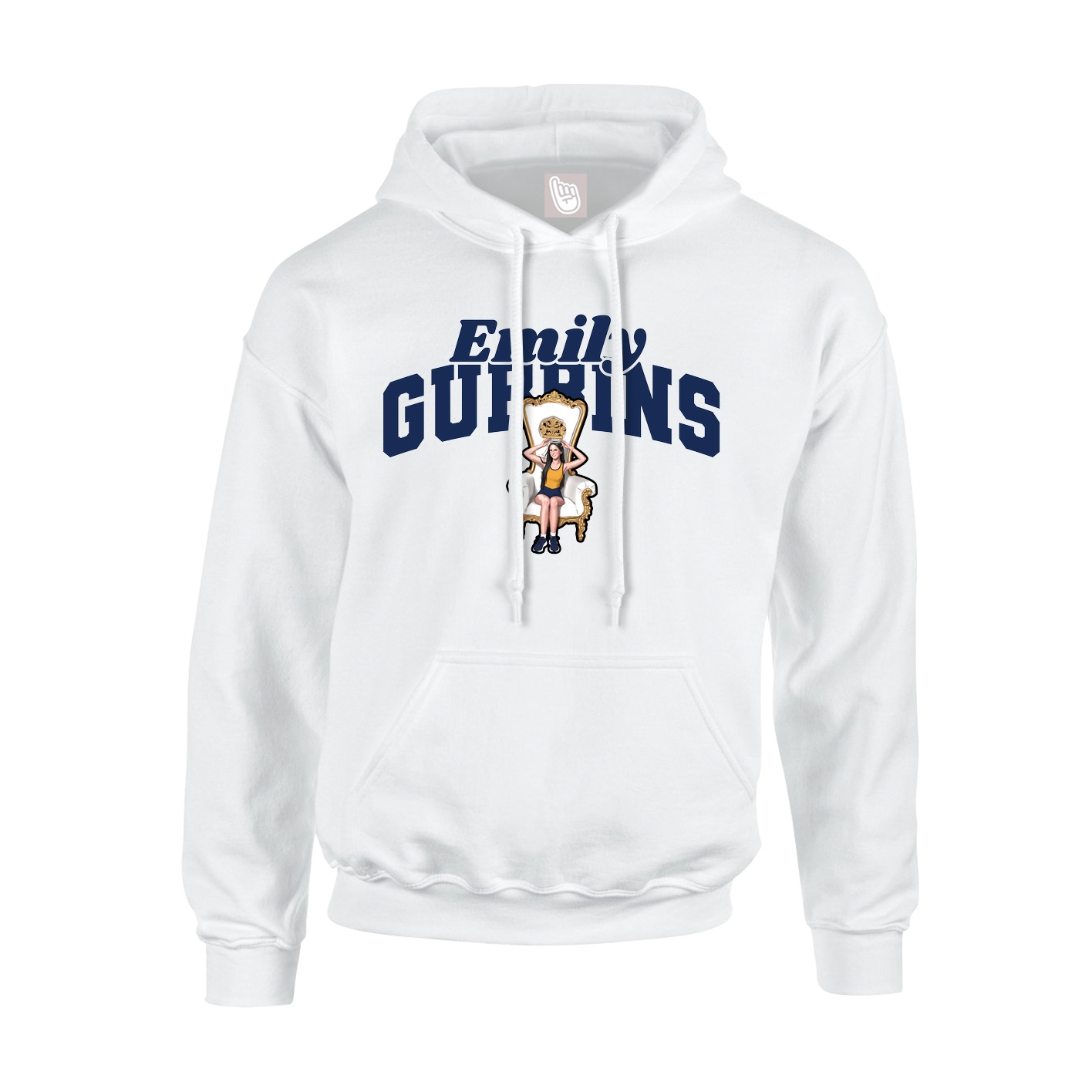 Youth Hoodie — Signature Arch in White