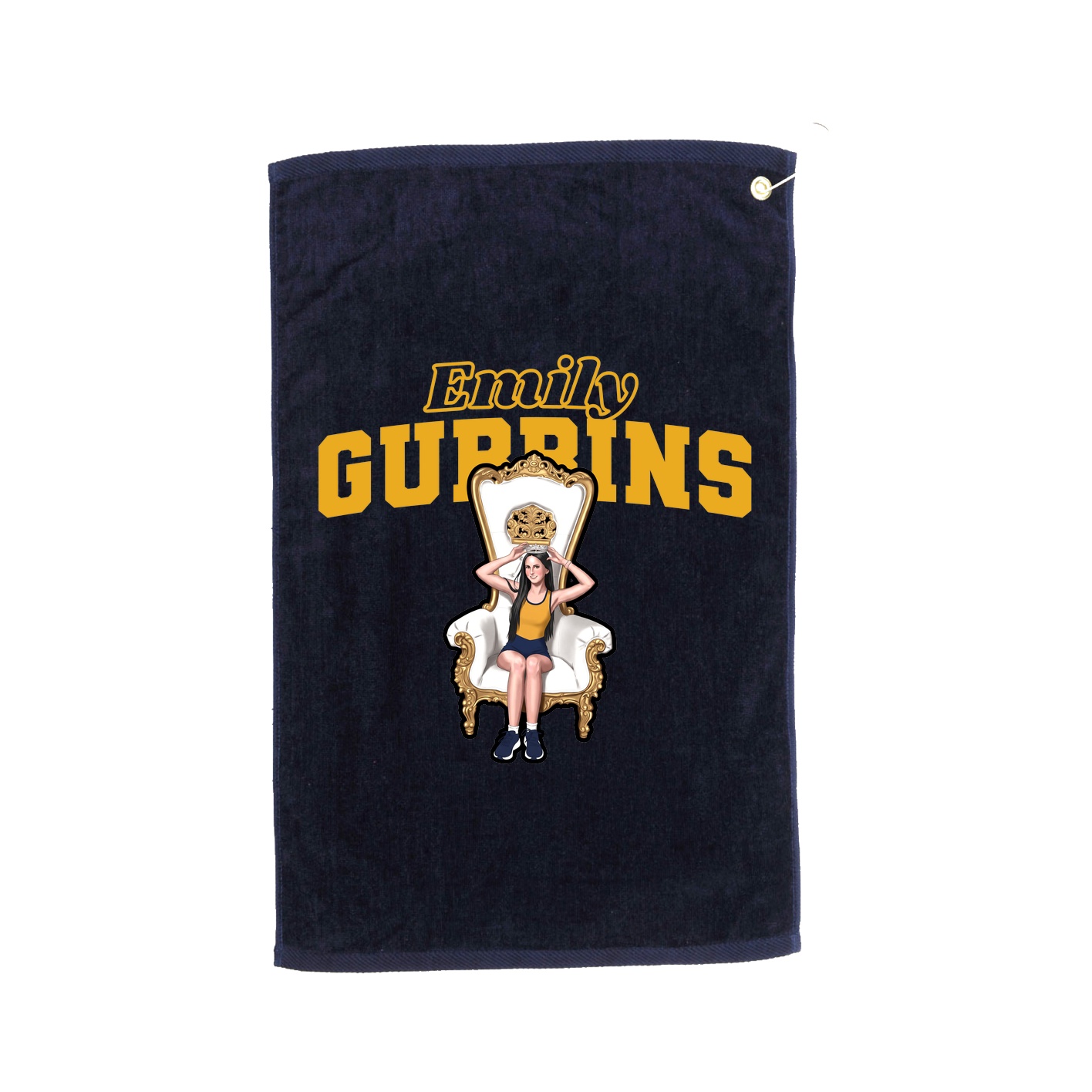 Golf Towel — Name Arch in Navy
