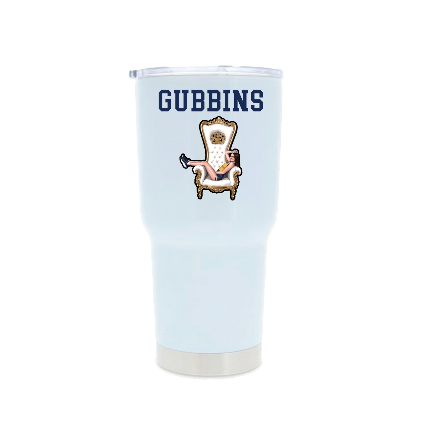 30oz Stainless Steel Tumbler — Shirsey in White
