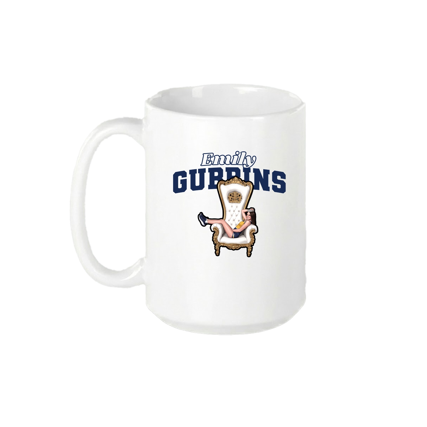 15oz Coffee Mug — Name Arch in White