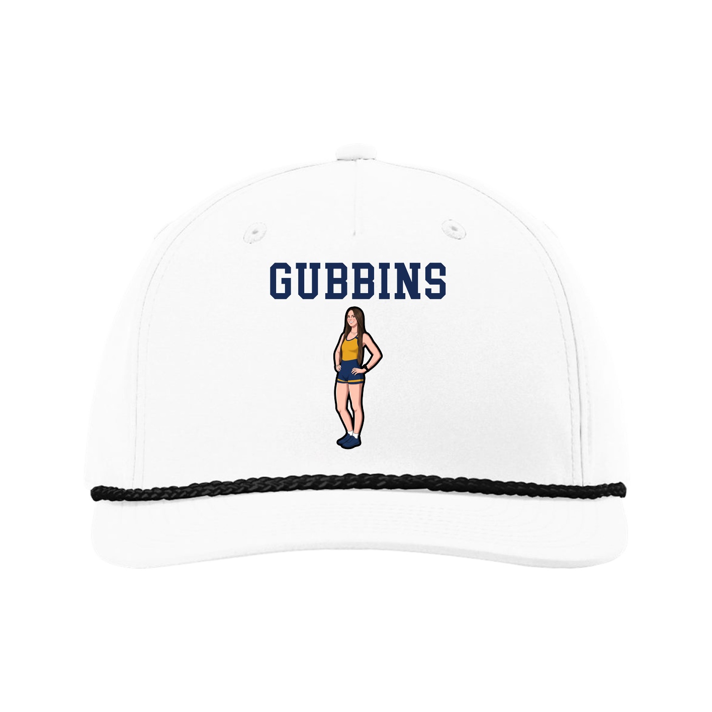 Five-Panel Classic Rope Cap — Shirsey in White