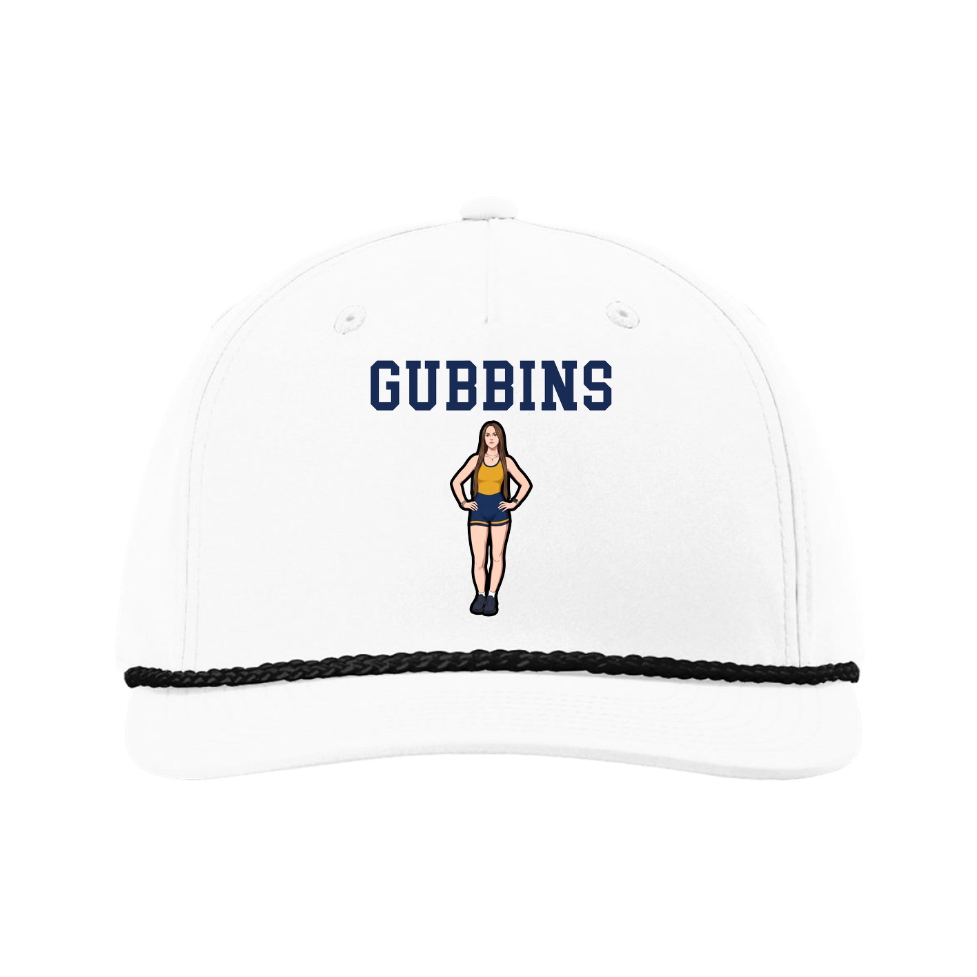 Five-Panel Classic Rope Cap — Shirsey in White