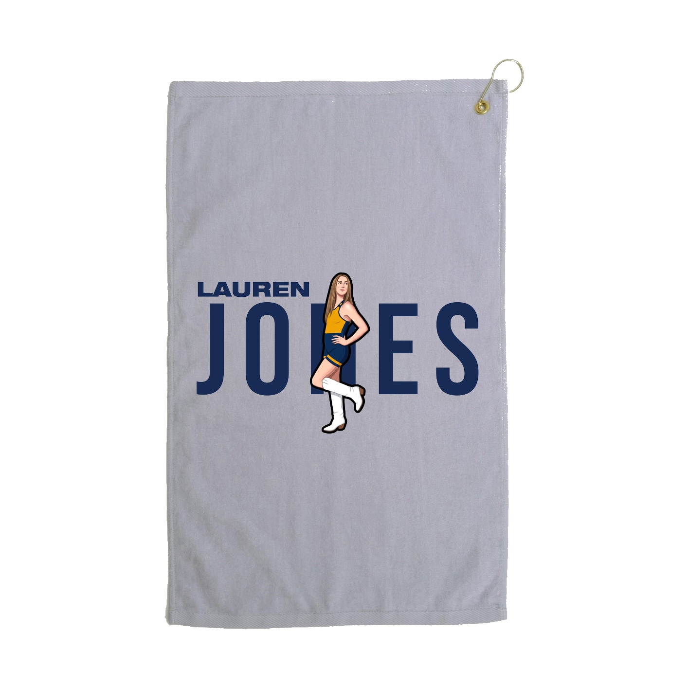 Golf Towel — Player Name in Grey