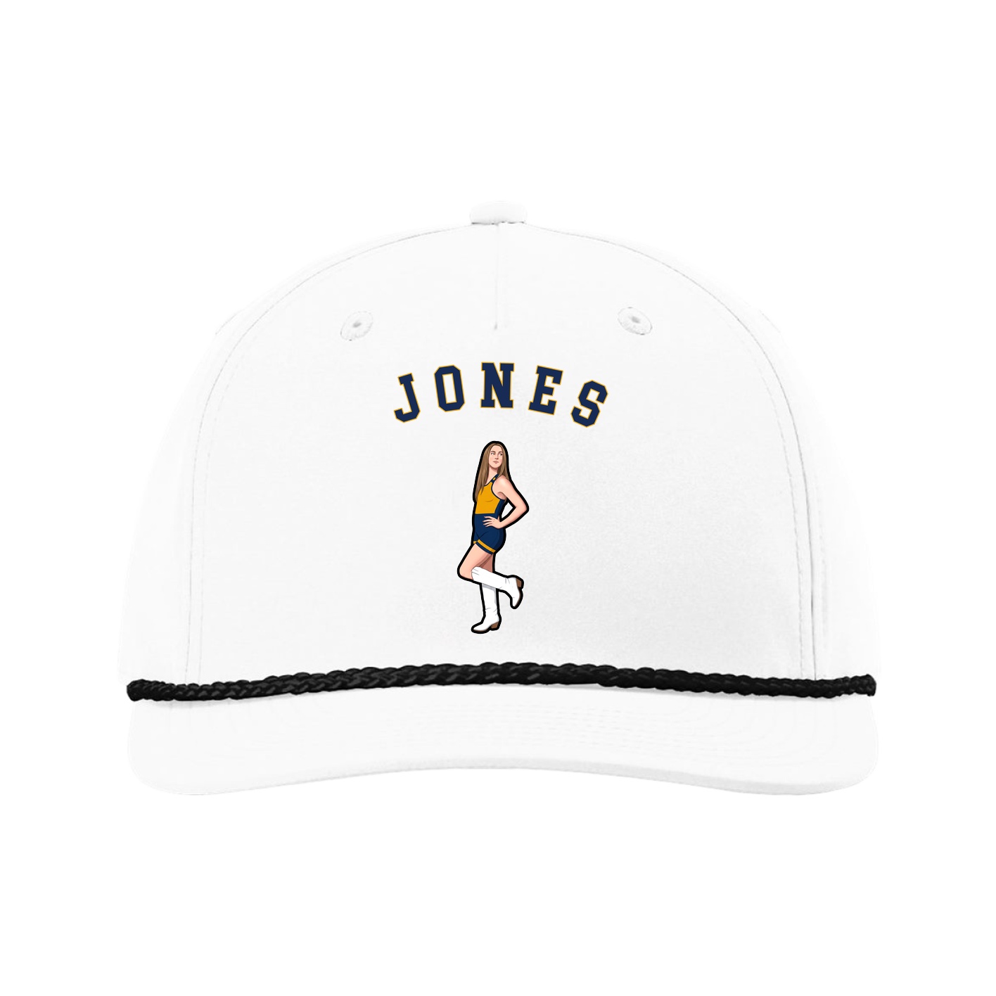 Five-Panel Classic Rope Cap — Shirsey Arch in White