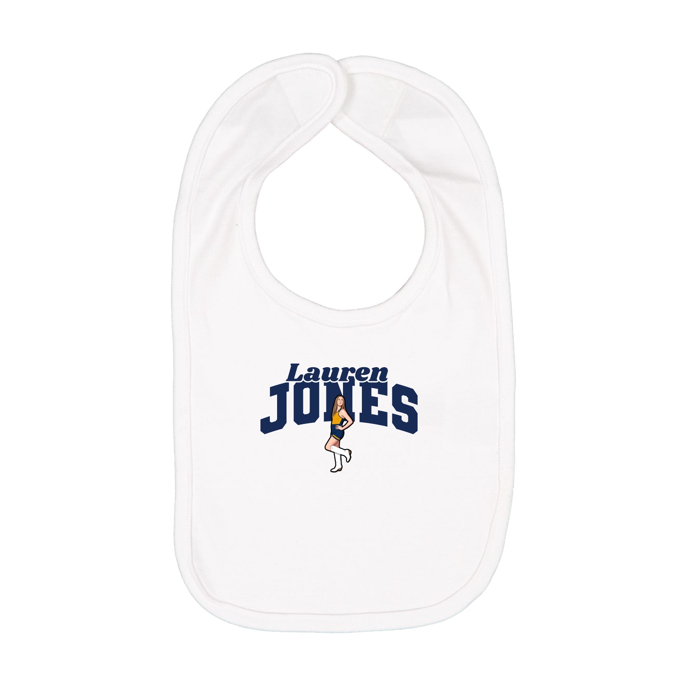 Infant Bib — Signature Arch in White