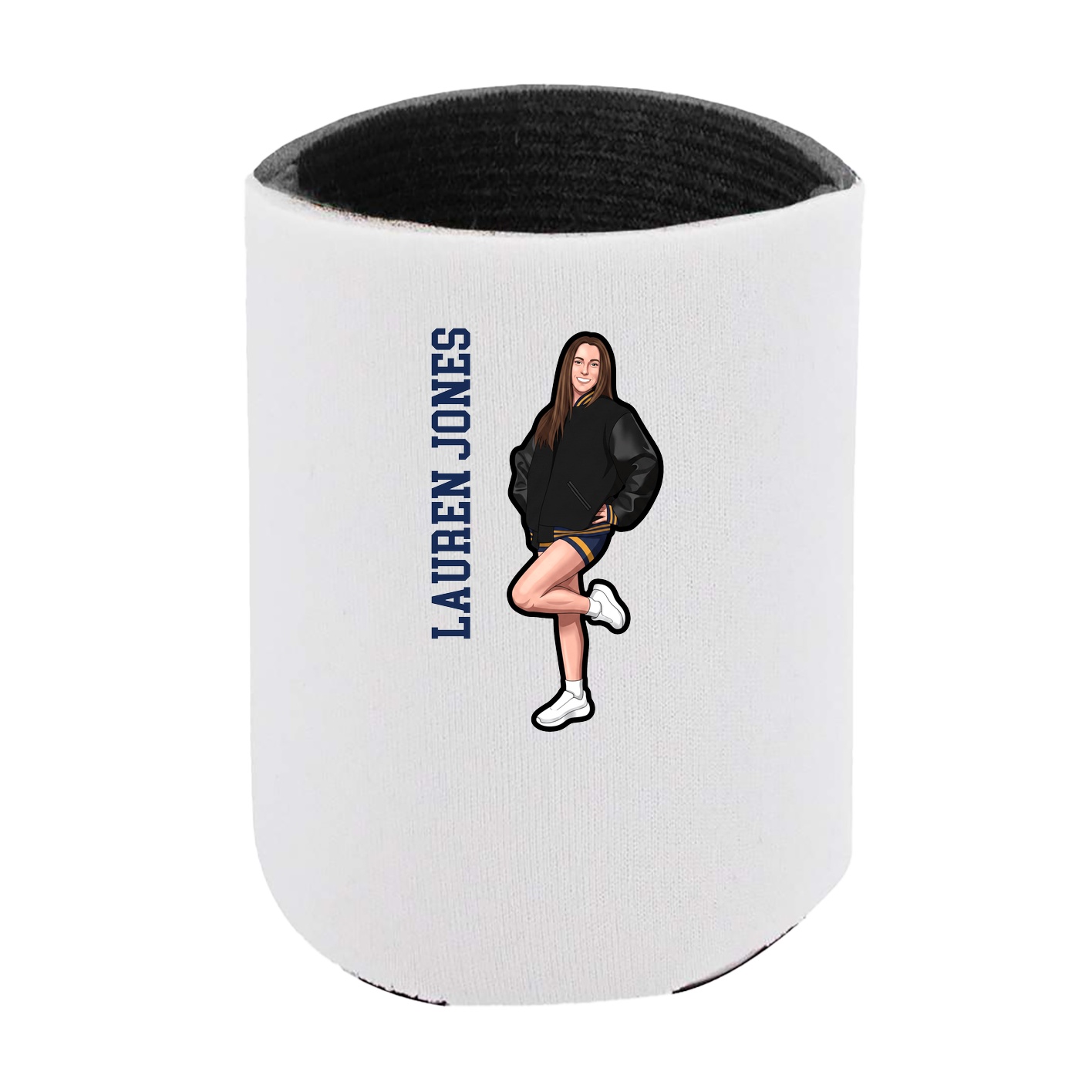 Can Holder — Name Vertical in White