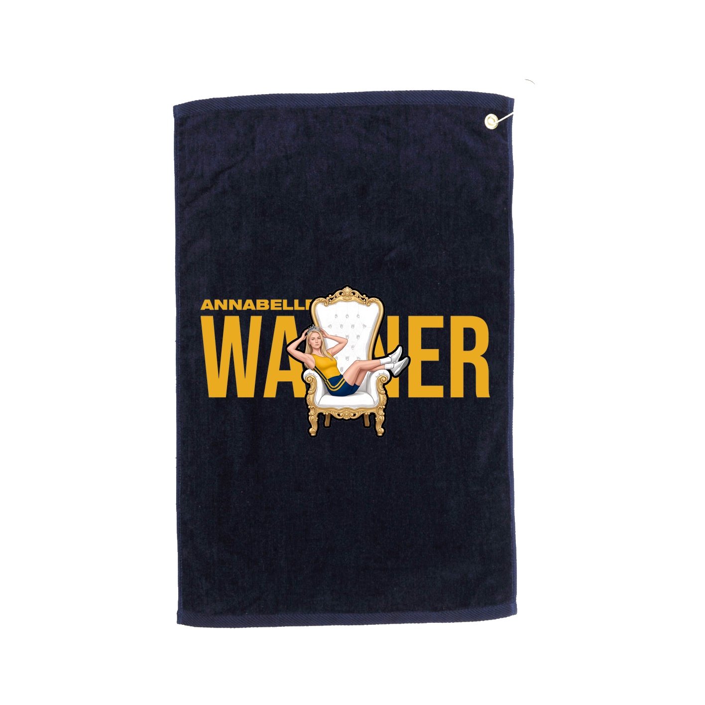 Golf Towel — Player Name in Navy