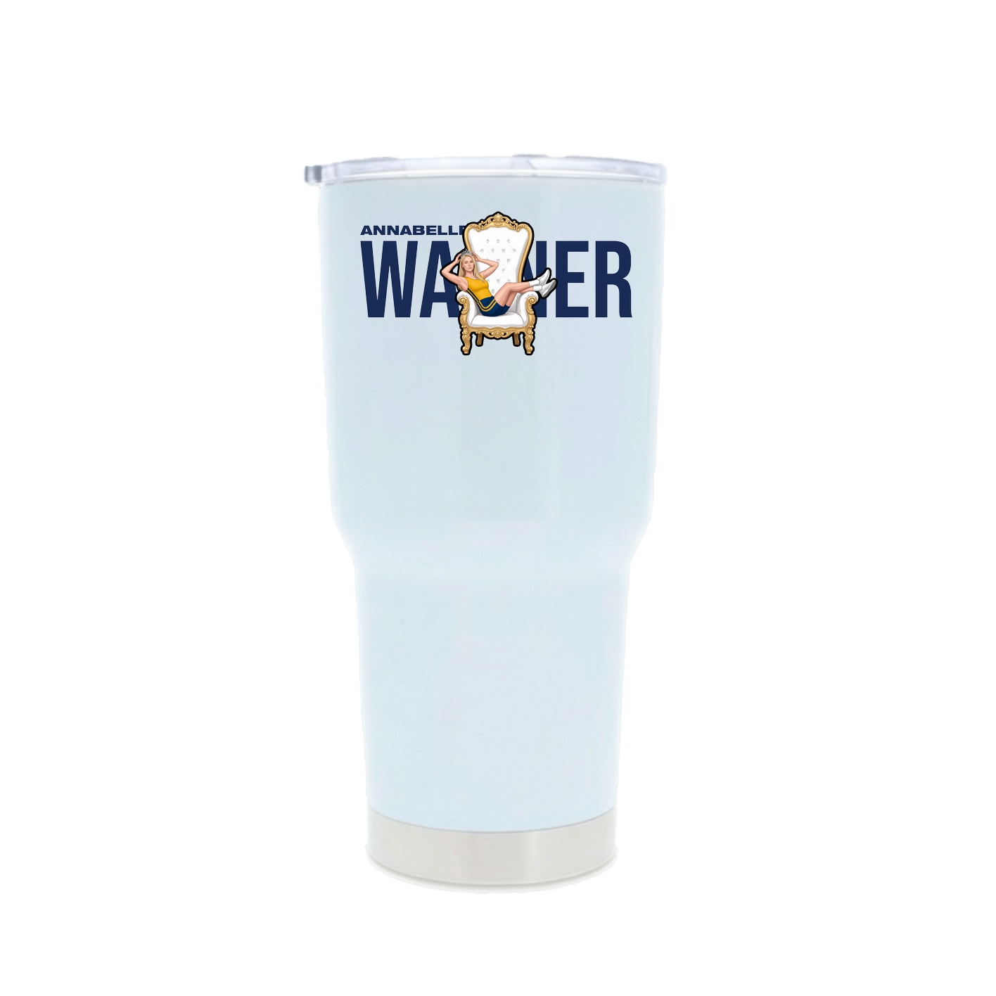 30oz Stainless Steel Tumbler — Player Name in White