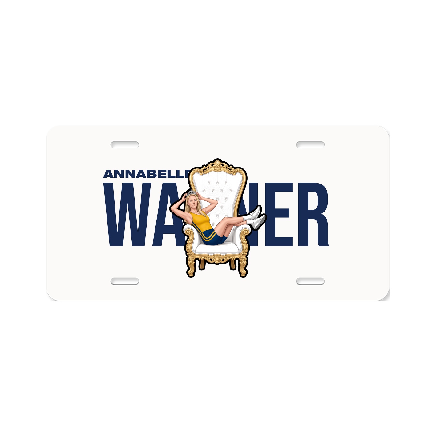 License Plate — Player Name in Classic
