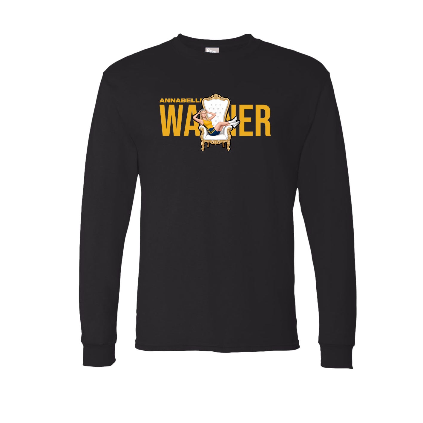 Long Sleeve Tee — Player Name in Black