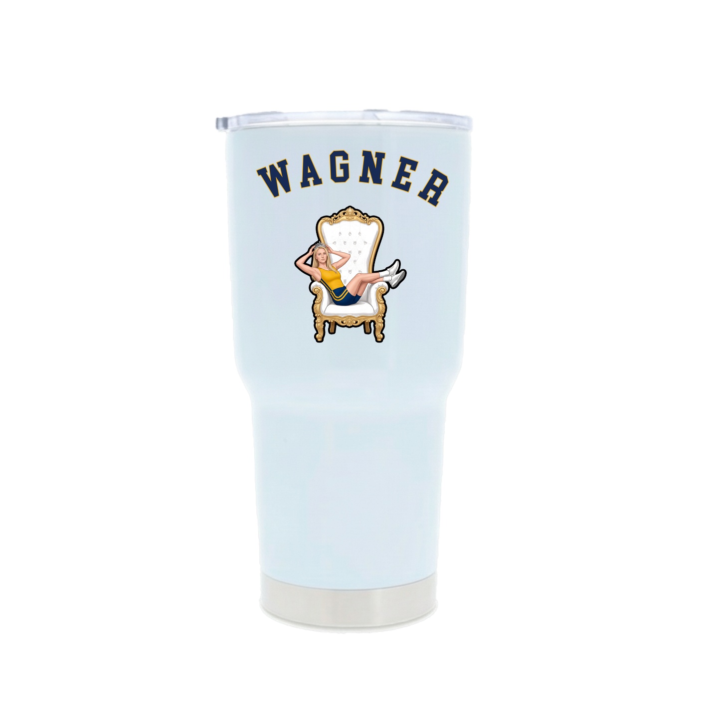 30oz Stainless Steel Tumbler — Shirsey Arch in White