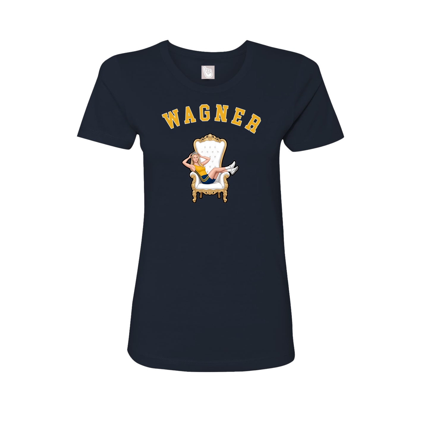 Fitted Women's Tee — Shirsey Arch in Navy