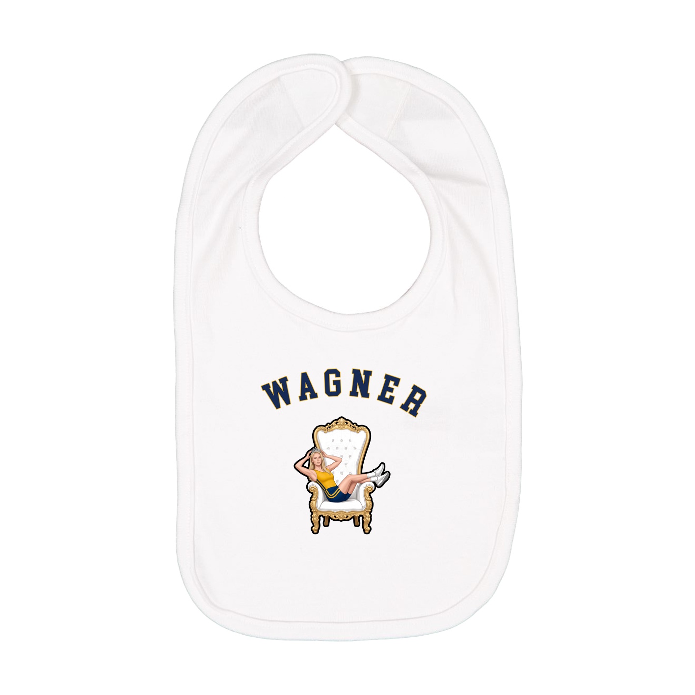 Infant Bib — Shirsey Arch in White