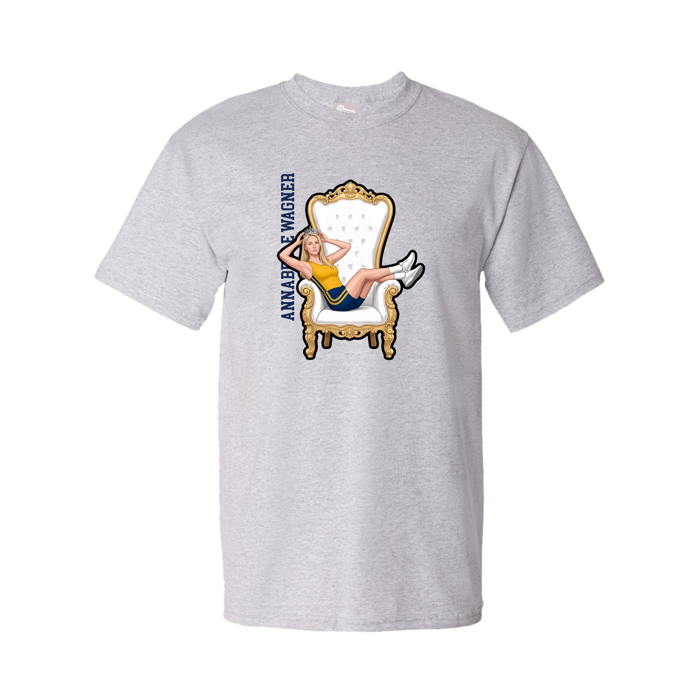 Tee — Name Vertical in Grey