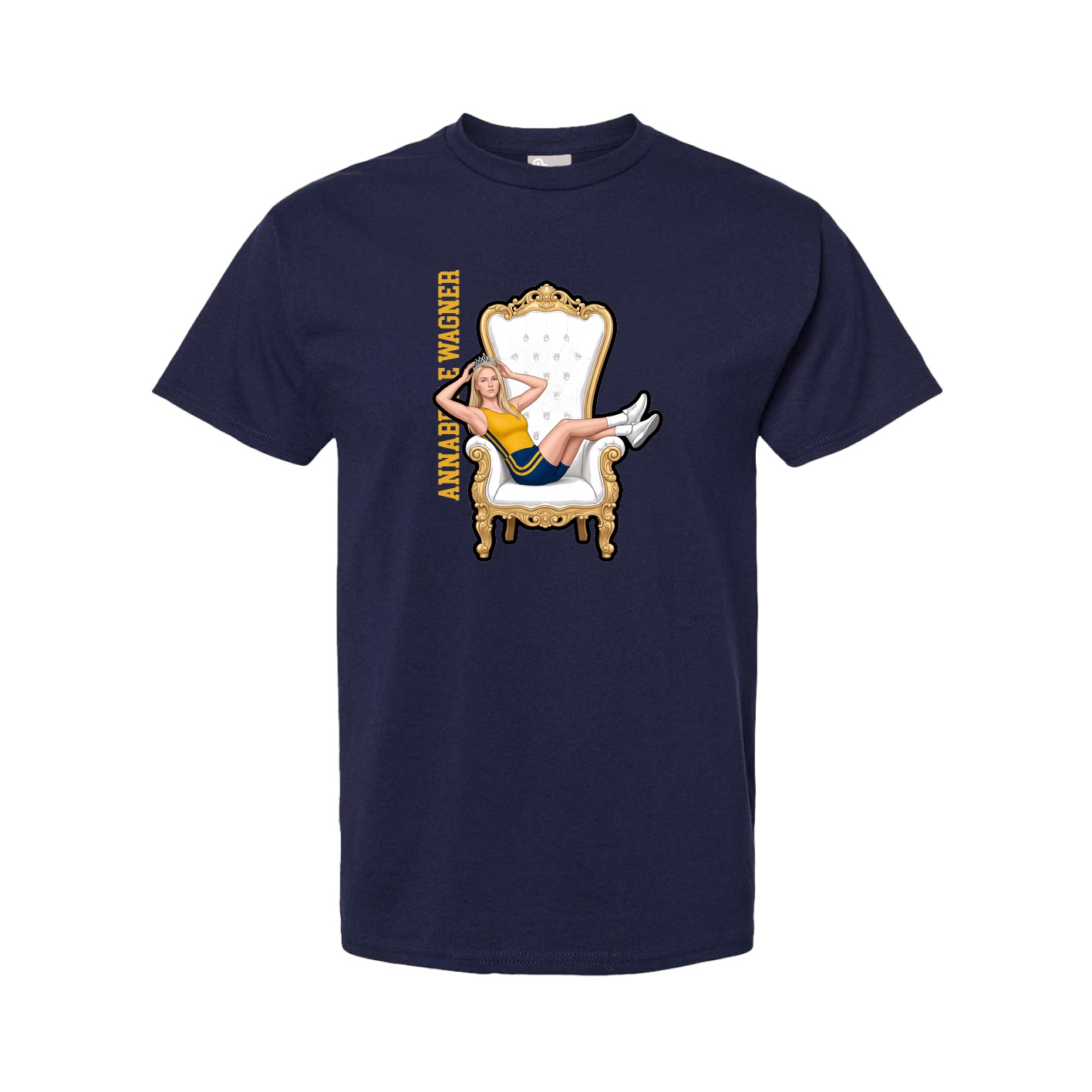 Youth Tee — Name Vertical in Navy