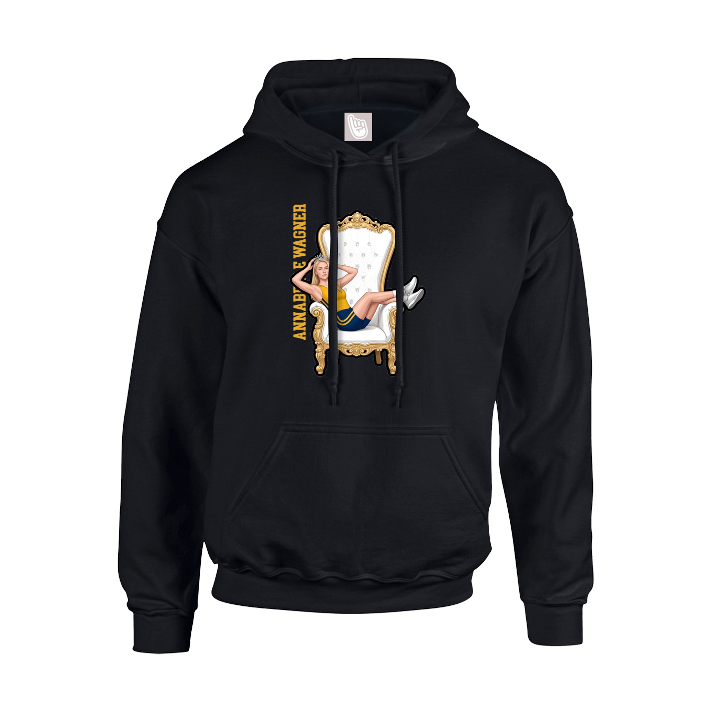 Hoodie — Name Vertical in Black