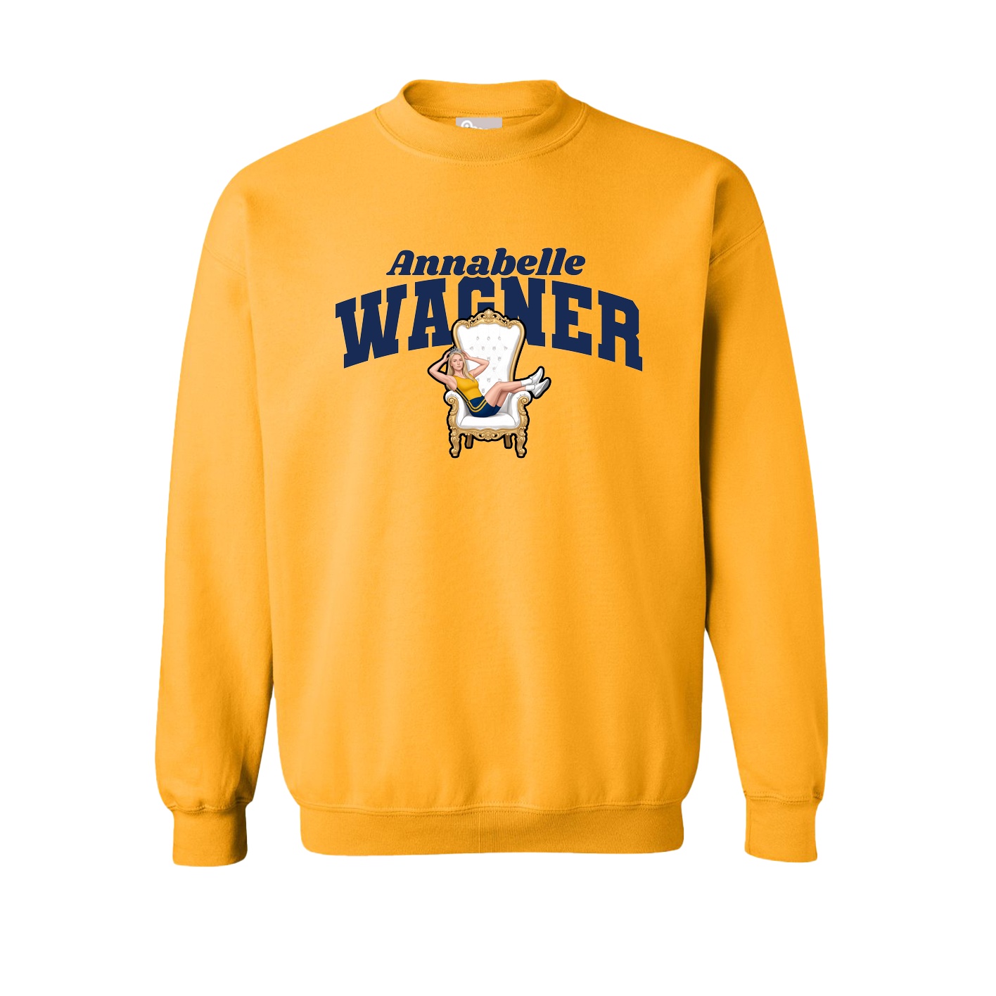 Fleece Crew — Signature Arch in Gold