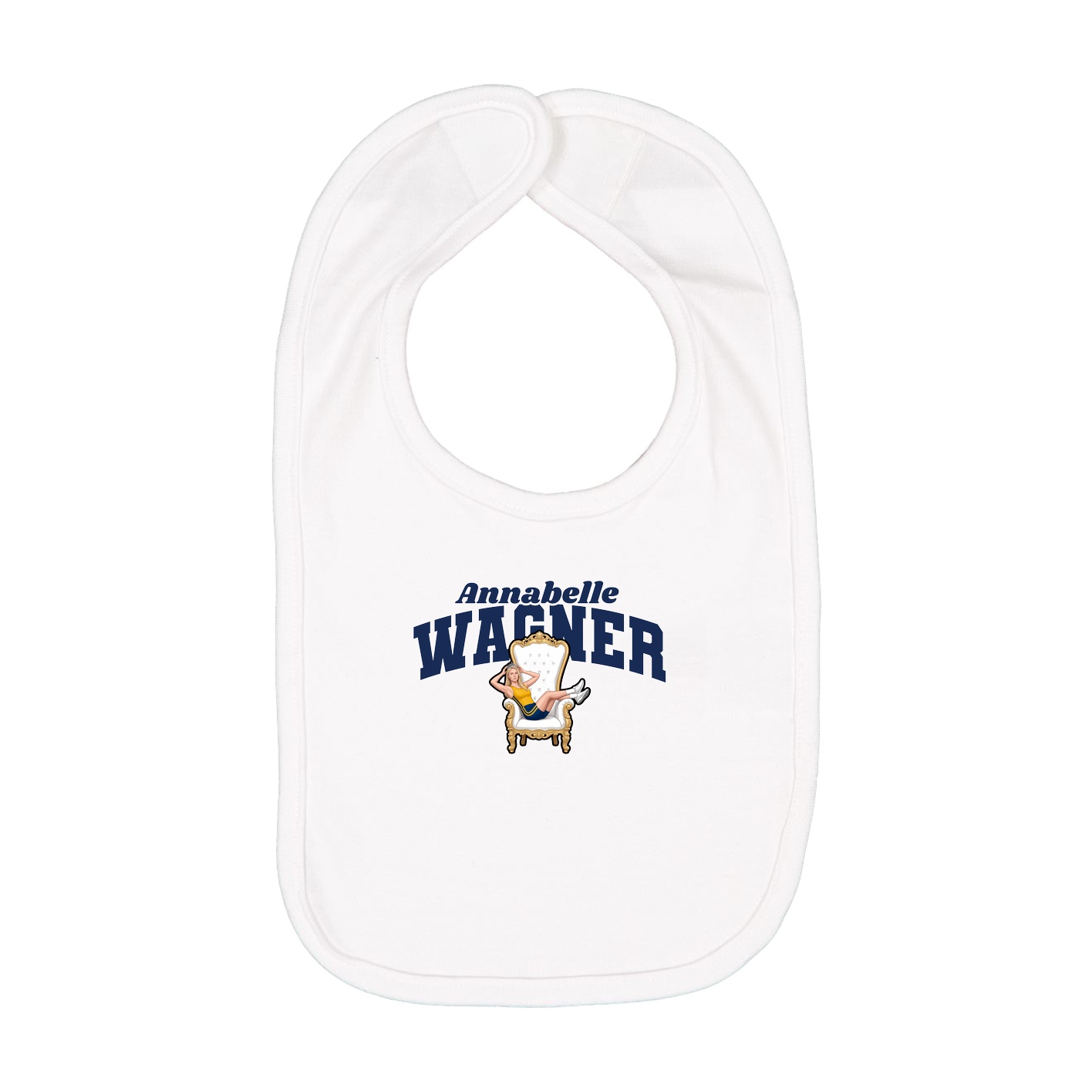 Infant Bib — Signature Arch in White