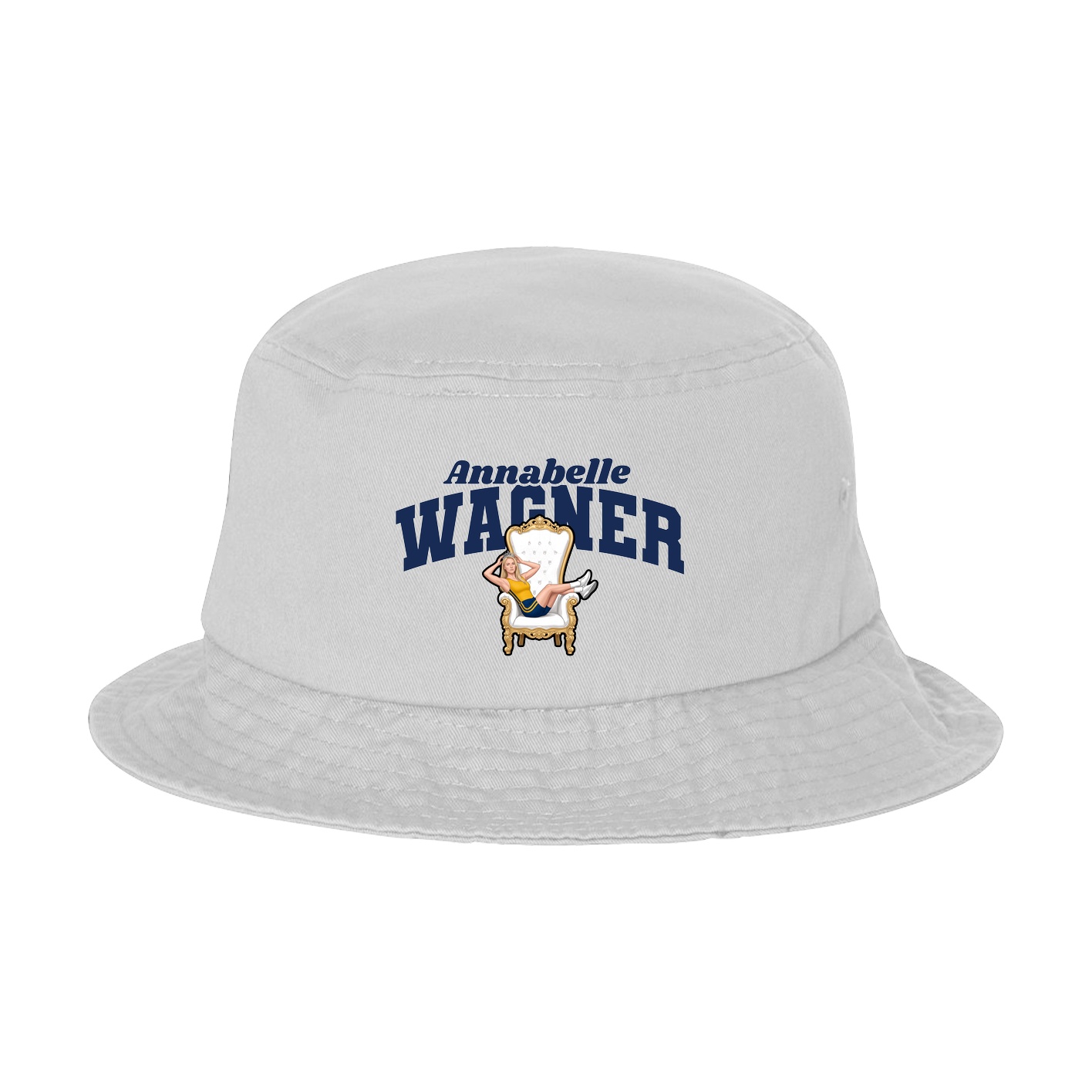 Bucket Cap — Signature Arch in White