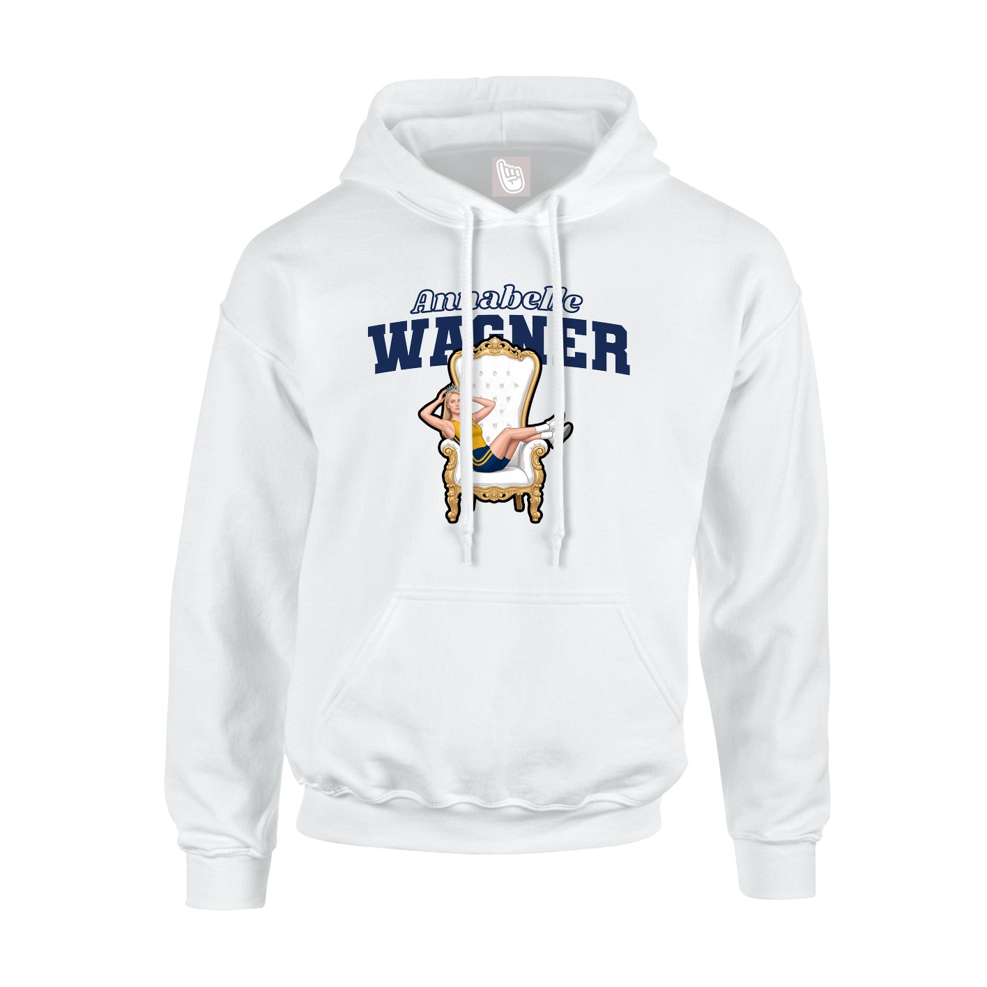 Hoodie — Name Arch in White