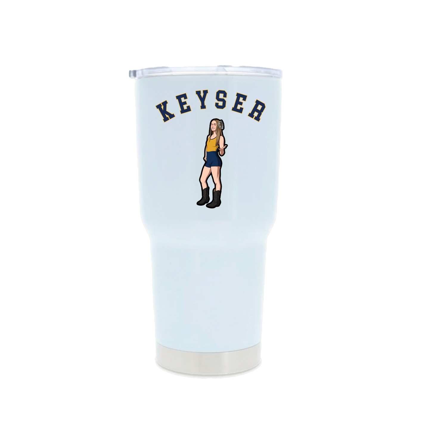 30oz Stainless Steel Tumbler — Shirsey Arch in White