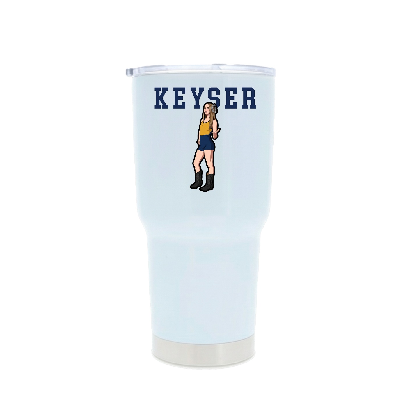 30oz Stainless Steel Tumbler — Shirsey in White