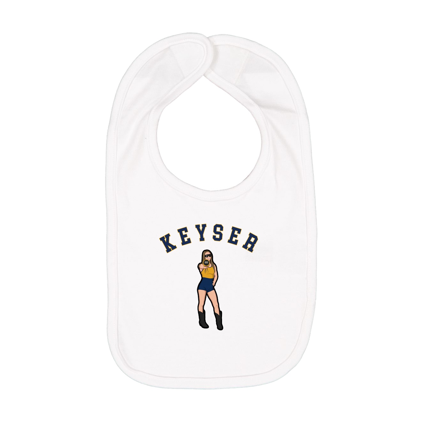 Infant Bib — Shirsey Arch in White