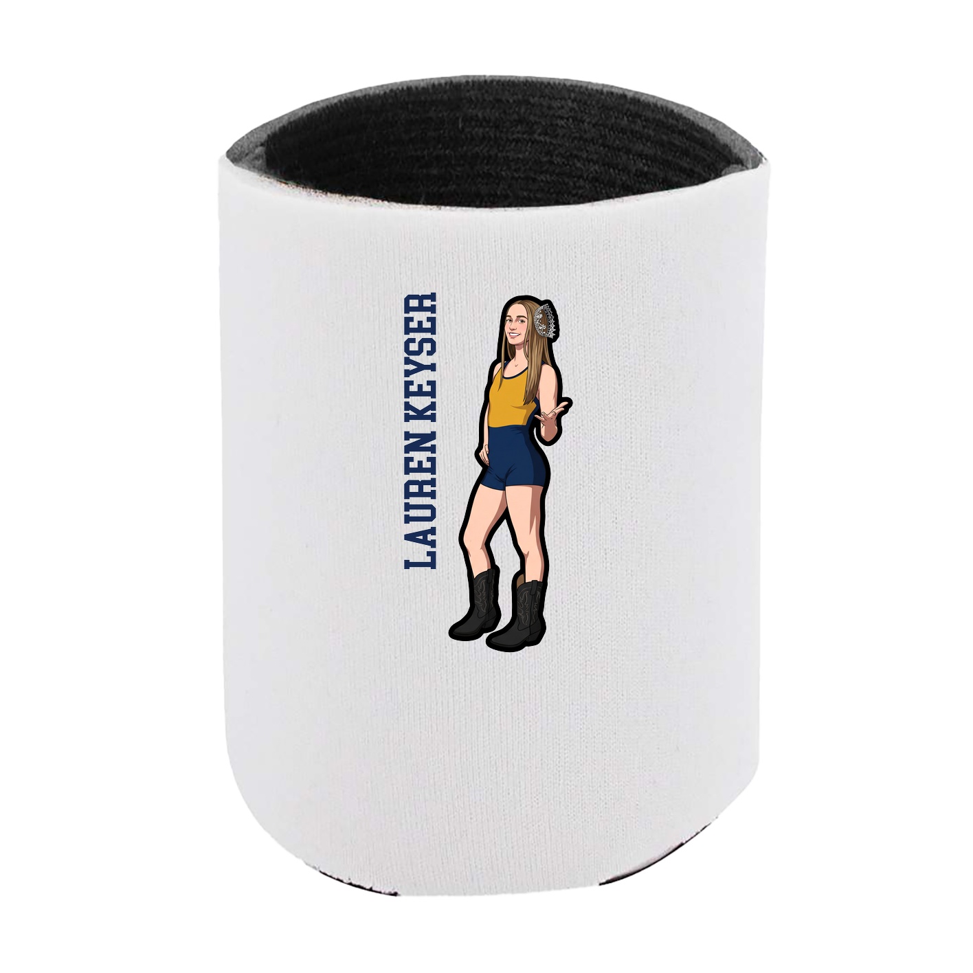 Can Holder — Name Vertical in White